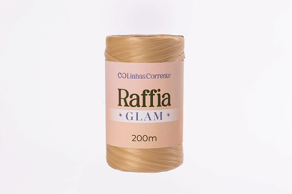 RAFFIA Glam 200m/110g Corrente-100%Polipropileno Reciclado Cor: Mocaccino