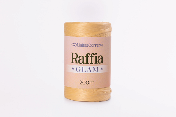 RAFFIA Glam 200m/110g Corrente-100%Polipropileno Reciclado Cor: Baunilha