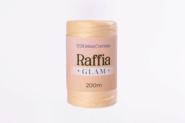 RAFFIA Glam 200m/110g Corrente-100%Polipropileno Reciclado Cor: Creme