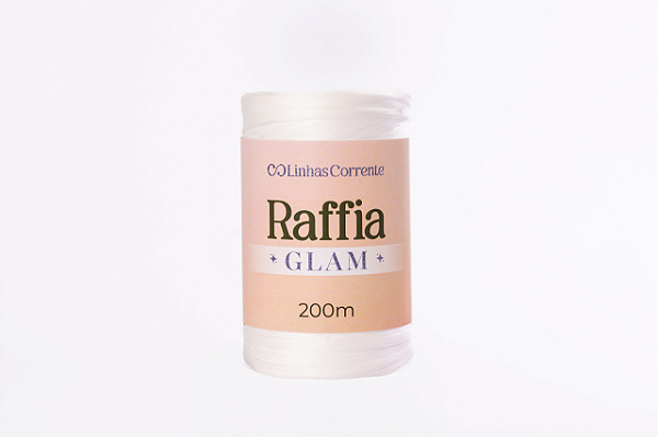RAFFIA Glam 200m/110g Corrente-100%Polipropileno Reciclado Cor: Branco