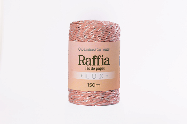 RAFFIA Lux Corrente 150m/125g-72%Papel/Viscose 28%Poliester Cor: Rose