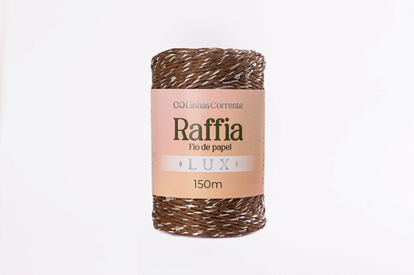 RAFFIA Lux Corrente 150m/125g-72%Papel/Viscose 28%Poliester Cor: Chocolate