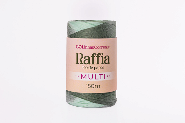 RAFFIA Multi Corrente 150m/125g-100%Papel/Viscose Cor: Campo Suave