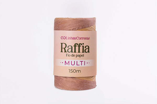 RAFFIA Multi Corrente 150m/125g-100%Papel/Viscose Cor: Trigo Dourado