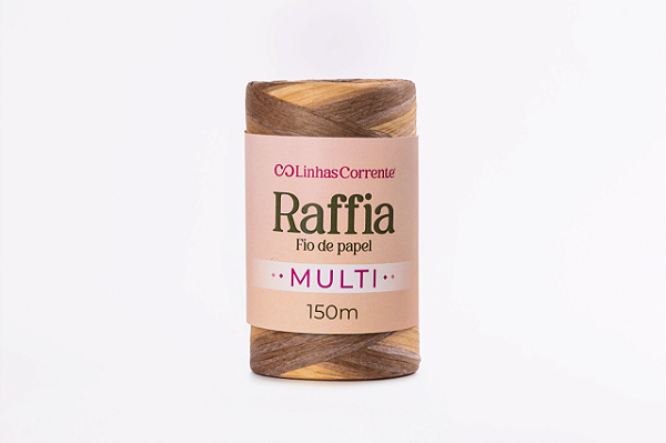 RAFFIA Multi Corrente 150m/125g-100%Papel/Viscose Cor: Dunas Naturais
