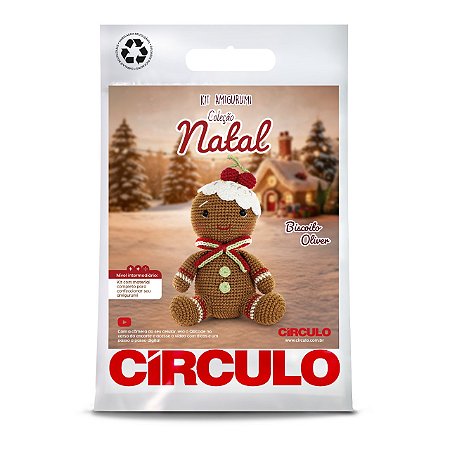 KIT AMIGURUMI NATAL 26 - COR 3 Biscoito Oliver