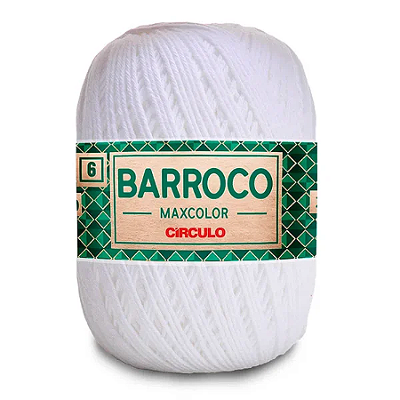 Barbante Barroco MaxColor 6 (200G/226m) - COR Branco 8001