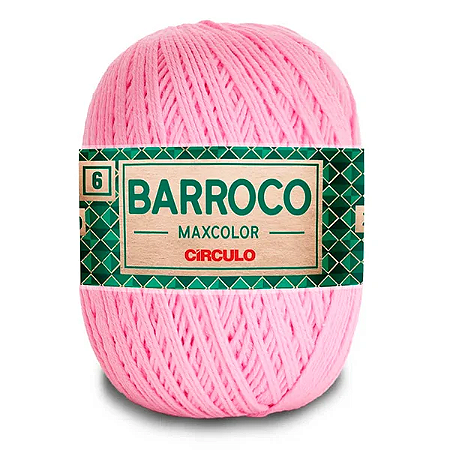 Barbante Barroco MaxColor 6 (200g/226m) - COR Rosa Candy 3526
