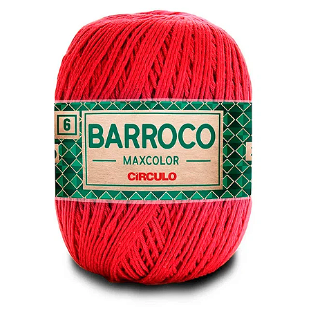 Barbante Barroco MaxColor 6 (200g/226m) - COR Vermelho Circulo 3402