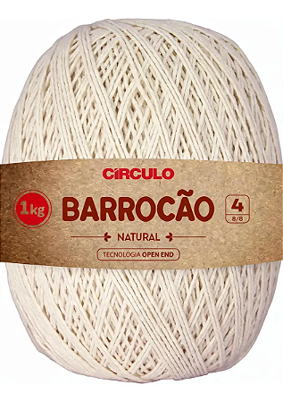 Barbante Barrocão 4 (1kg/1694m) Natural-Círculo