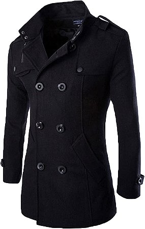 Casaco de Lã Modelo Trench