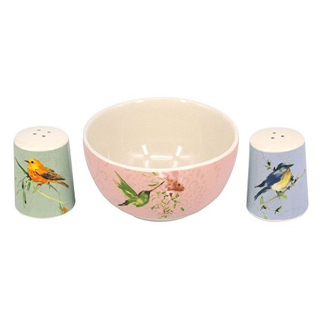 CJ DE SALEIRO E PIMENTEIRO DE CERAMICA - 2PCS - 6C