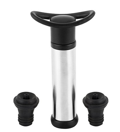 BOMBA A VÁCUO EM ABS COM DUAS TAMPAS PRETO