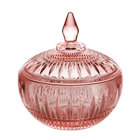 POTICHE DECORATIVA CRISTAL QUEEN ROSA 11x12cm