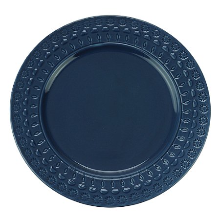 PRATO SOBREMESA PORCELANA GRACE AZUL 19cm