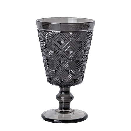 CJ 6 TAÇAS VIDRO P/ÁGUA SQUARE CINZA 250ml