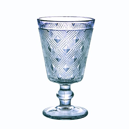 CJ 6 TAÇAS VIDRO P/ÁGUA SQUARE AZUL 250ml