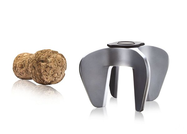 ABRIDOR DE CHAMPANHE HÉLICE EM ABS E INOX