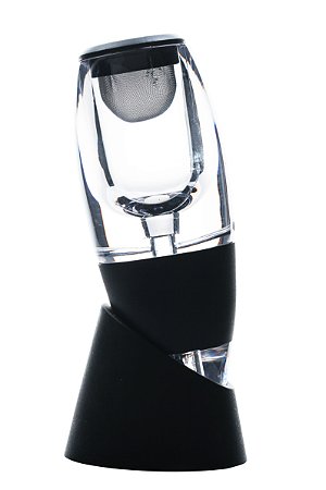 AERADOR ACRILICO PARA GARRAFA DE VINHO 14.5CM PRETO