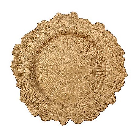 SOUSPLAT RAMOS EM PLASTICO D36CM COR DOURADO