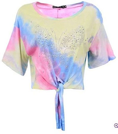 blusa tie dye cropped