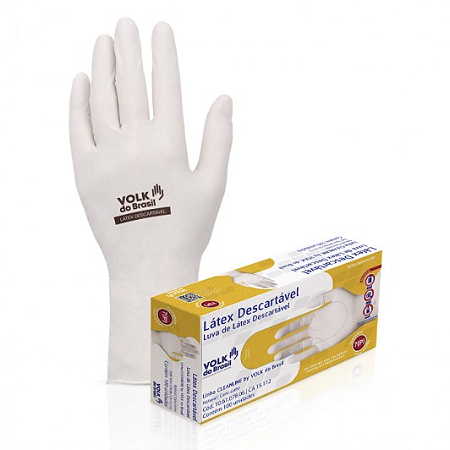 Luva De Látex Descartável Com Pó Cx100 Unidades