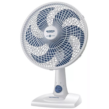 Ventilador De Mesa 6 Pás Super Power Vsp-30-w Mondial Branco Cor Das Pás Branco/azul Escuro 127v