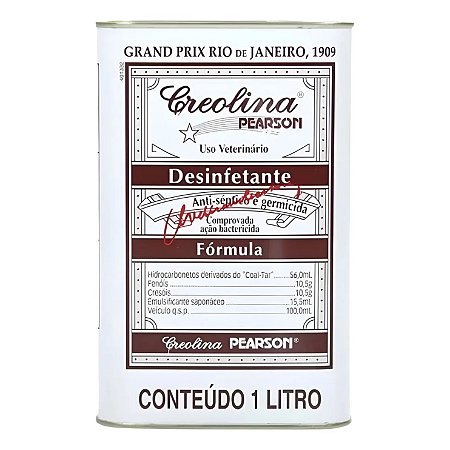 Creolina Pearson - Desinfetante Rural Bactericida Fungicida Eurofarma