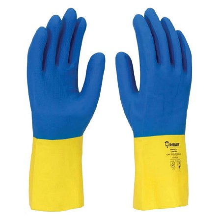 Luva De Látex Imbat Látex Bicolor Neoprene Bicolor Epi - CA 41918