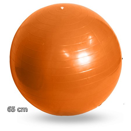 Bola de pilates com 65cm de diâmetro na cor laranja dasshaus