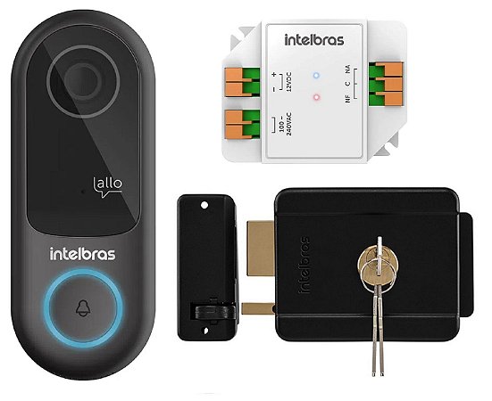 Vídeo Porteiro Wi-fi Intelbras + Módulo+fechadura P/ Portão