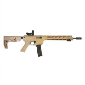 Rifle/carabina CBC Delta .22LR – Cano 14.5″ Oxidado – Coronha Tan