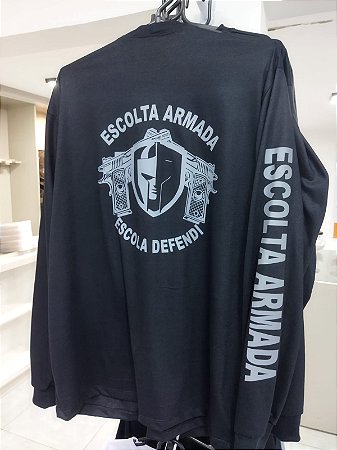 Camiseta manga longa defendi escolta armada  M/G/GG