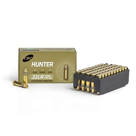 Cartucho CBC .22LR hunter hyper Chpo 33gr cx com 50 - *Venda somente no balcão, não despachamos munições*