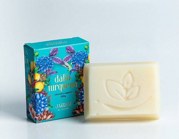 Sabonete vegetal Dalia turquesa 120g