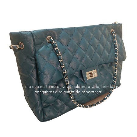blue sequin chanel bolsa