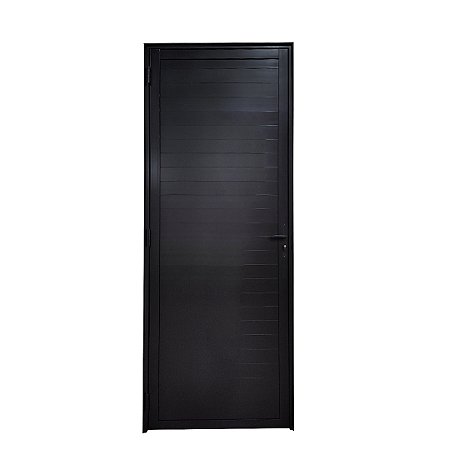 Porta Lambril de Alumínio Preto com Maçaneta Linha Veneza