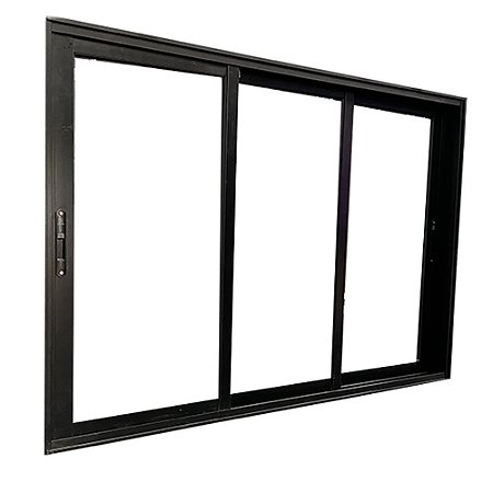 Janela Vitro 3 Folhas Alumínio Preto Linha Veneza