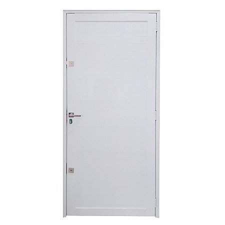 Porta Lambril com Maçaneta Premium e 2 Fechadura Tetra Alumínio Branco Linha Roma