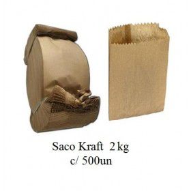 SACO PAPEL KRAFT 2kg (C/500un)