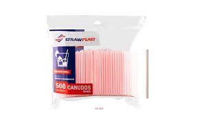 CANUDO DRINK VERMELHO/BRANCO (STRAWPLAST) PCT C/500un