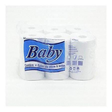 PAPEL TOALHA BOB 100% VIRGEM (20cm X 200mts) fardo C/6un (BABY)