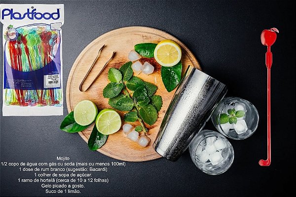 MEXEDOR COCKTAIL TROPICAL (COLORIDO) (PCT C/ 100) - PLASTFOOD