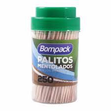 PALITO DENTE MENTOLADO (PALITEIRO C/ 250) - BOMPACK