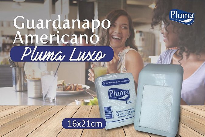 GUARDANAPO TV AMERICANO 16,5X20,5 (CX C/2000un) - PLUMA