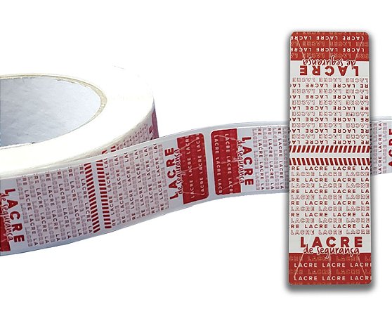 LACRE SEGURANÇA (vermelho) ROLO C/500un - PACKPEL