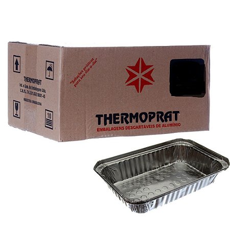 BANDEJA RETANGULAR ALUMINIO 1000ml (D2 THERMOPRAT) CX C/100un