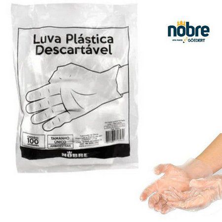 LUVA TRANSPARENTE (PCT C/100un) TAM. UNICO NOBRE