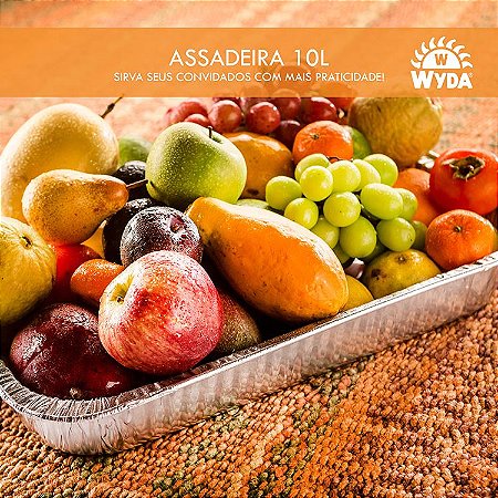 ASSADEIRA DE ALUMINIO RETANGULAR 10LTS (CX C/12UN) WYDA (D100)