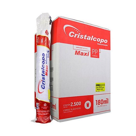 COPO DESC. 180ml PP TRANSP. (CPM-180) (CRISTALCOPO) CX C/2500un